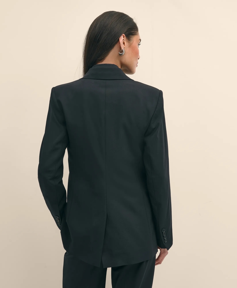 The Essentials Double-Breasted Peak Lapel Jacket in Wool Blend, image 4