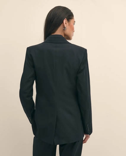 The Essentials Double-Breasted Peak Lapel Jacket in Wool Blend, image 4