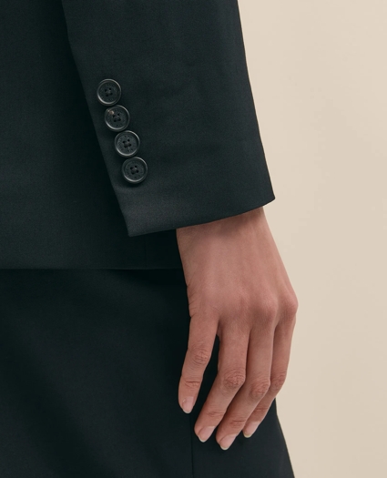 The Essentials Double-Breasted Peak Lapel Jacket in Wool Blend, image 5