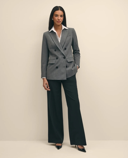 The Essentials Double-Breasted Peak Lapel Jacket in Wool Blend, image 2
