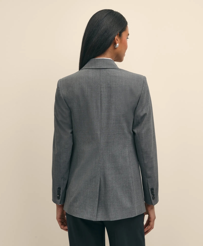 The Essentials Double-Breasted Peak Lapel Jacket in Wool Blend, image 5