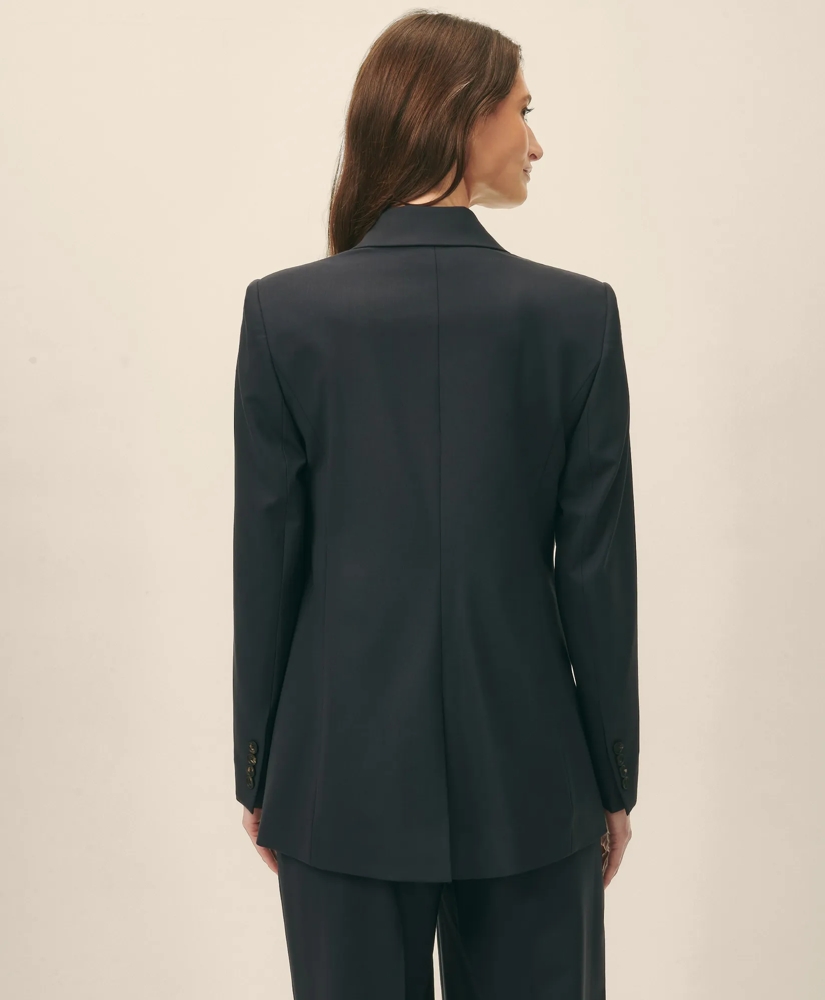 The Essentials Double-Breasted Peak Lapel Jacket in Wool Blend, image 6