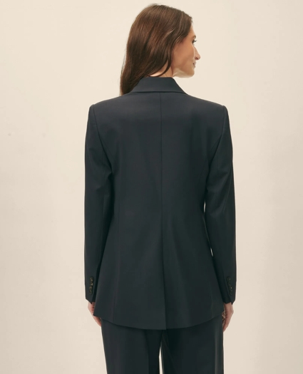 The Essentials Double-Breasted Peak Lapel Jacket in Wool Blend, image 6