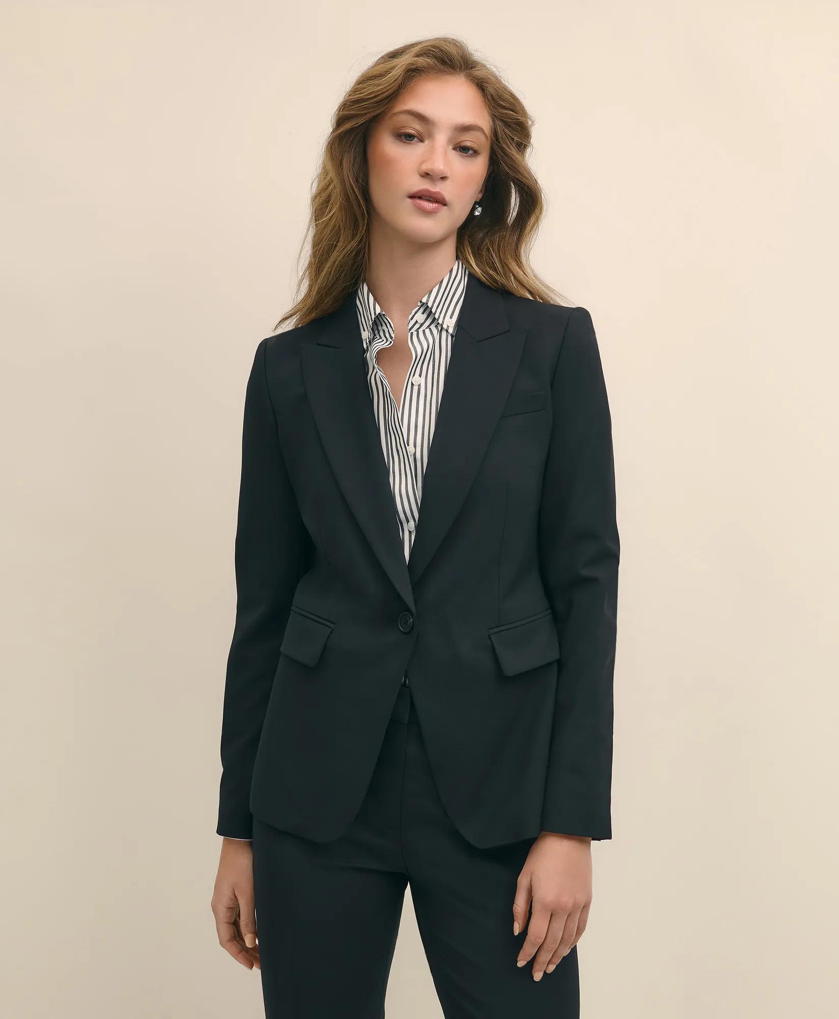 The Essentials Single-Breasted Peak Lapel in Wool Blend