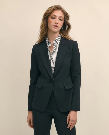 The Essentials Single-Breasted Peak Lapel in Wool Blend, image 1