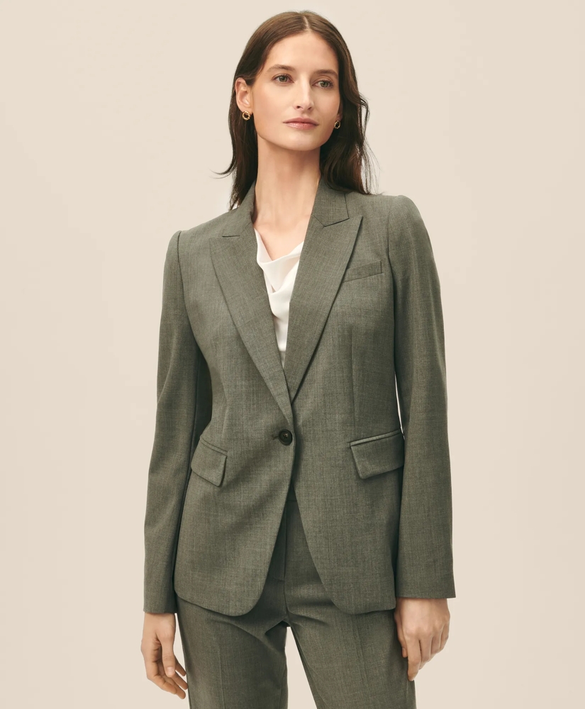 The Essentials Single-Breasted Peak Lapel in Wool Blend, image 2