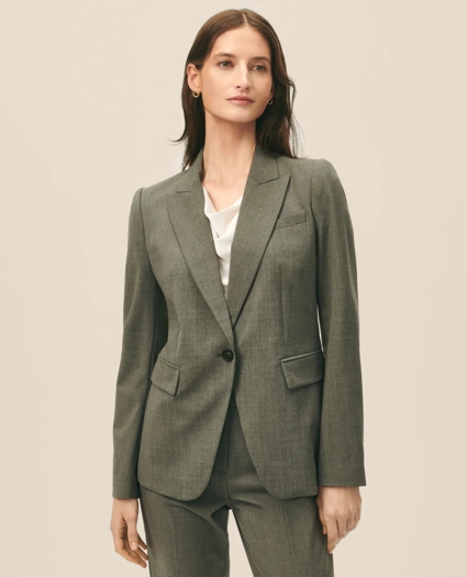 The Essentials Single-Breasted Peak Lapel in Wool Blend, image 2