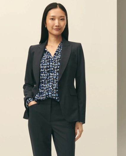 The Essentials Single-Breasted Peak Lapel in Wool Blend, image 1