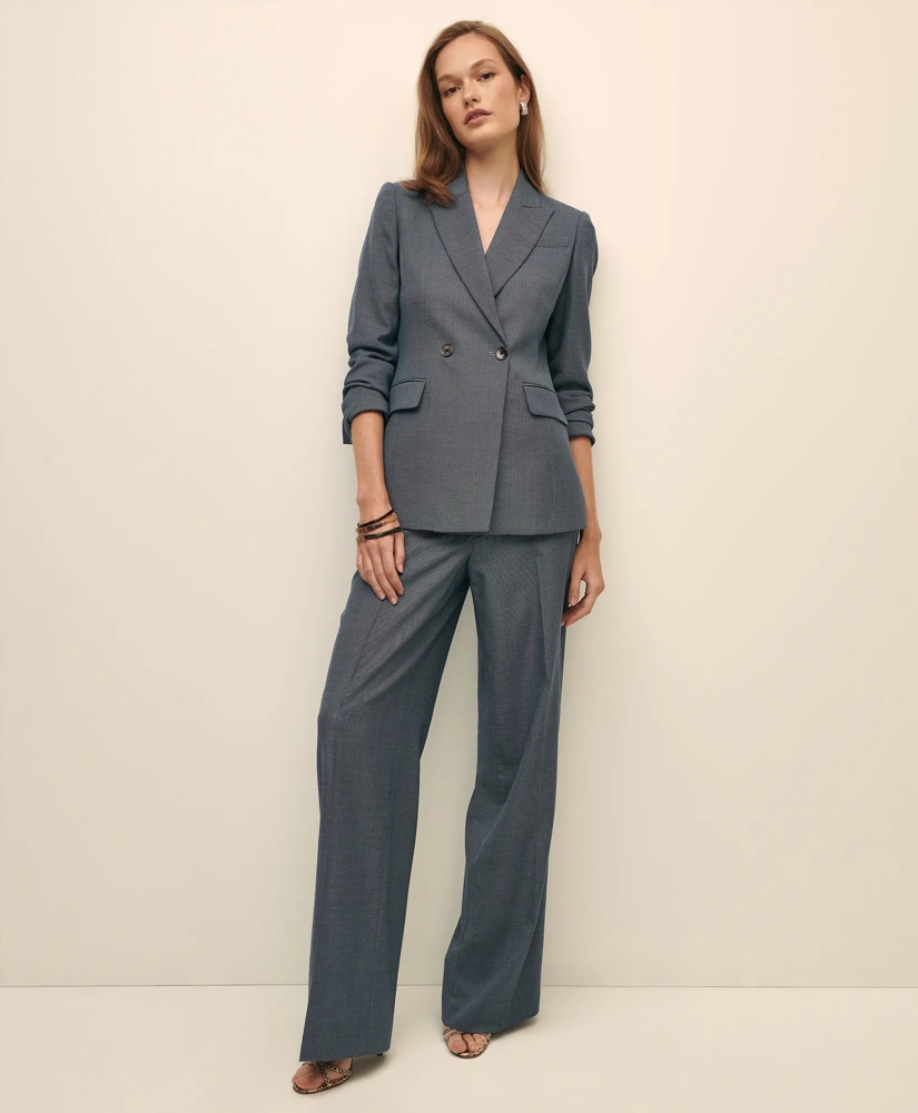 Merino Wool Blend Birdseye Peak Lapel Jacket, image 2