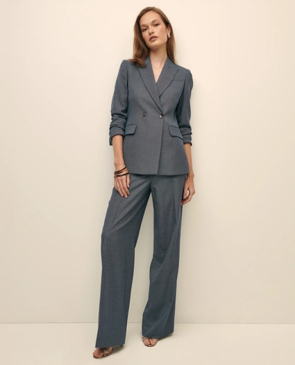 Merino Wool Blend Birdseye Peak Lapel Jacket, image 2