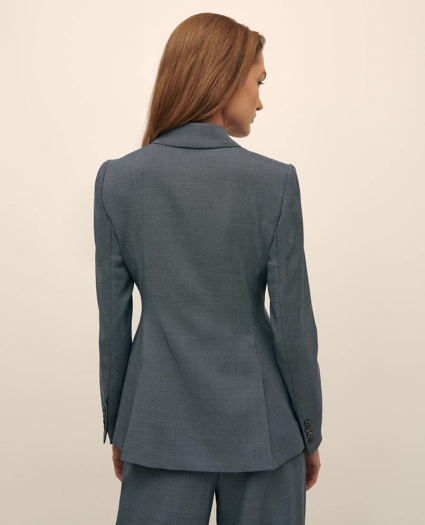 Merino Wool Blend Birdseye Peak Lapel Jacket, image 3