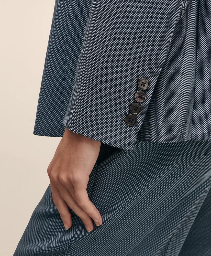 Merino Wool Blend Birdseye Peak Lapel Jacket, image 4