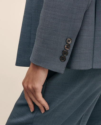 Merino Wool Blend Birdseye Peak Lapel Jacket, image 4