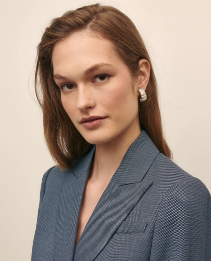 Merino Wool Blend Birdseye Peak Lapel Jacket, image 5