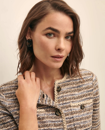 Cropped Boucle Knit Lady Jacket, image 2