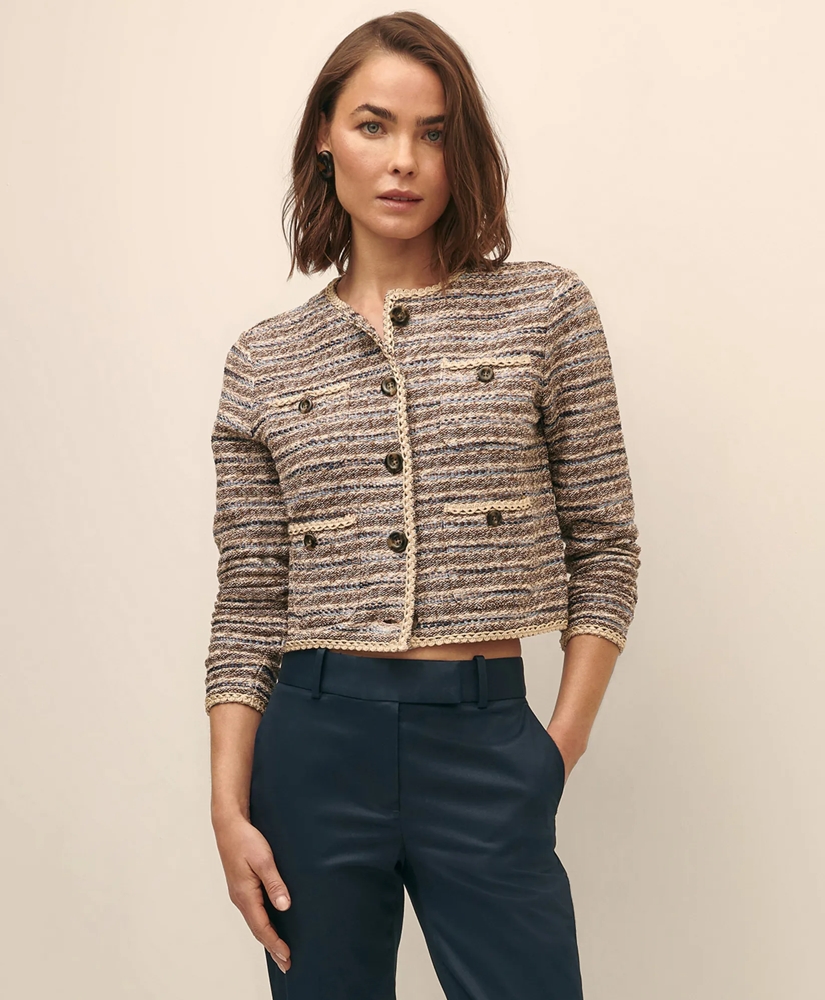 Cropped Boucle Knit Lady Jacket, image 3