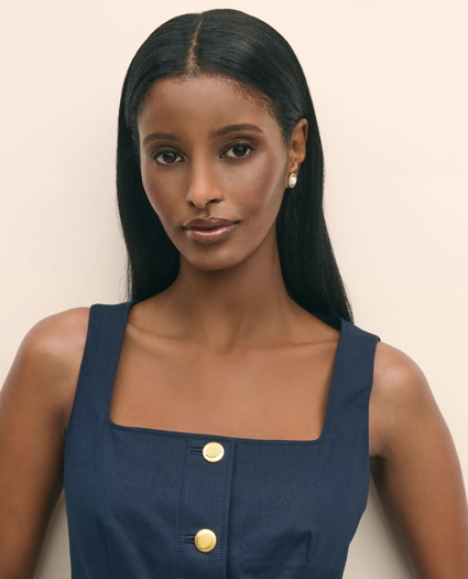Square Neck Vest in Cotton Faille, image 3