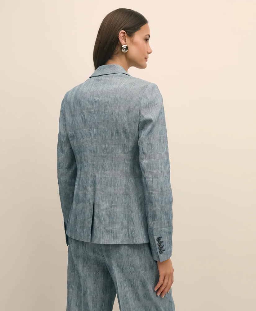 Shawl Collar Jacket in Stretch Linen Blend, image 6