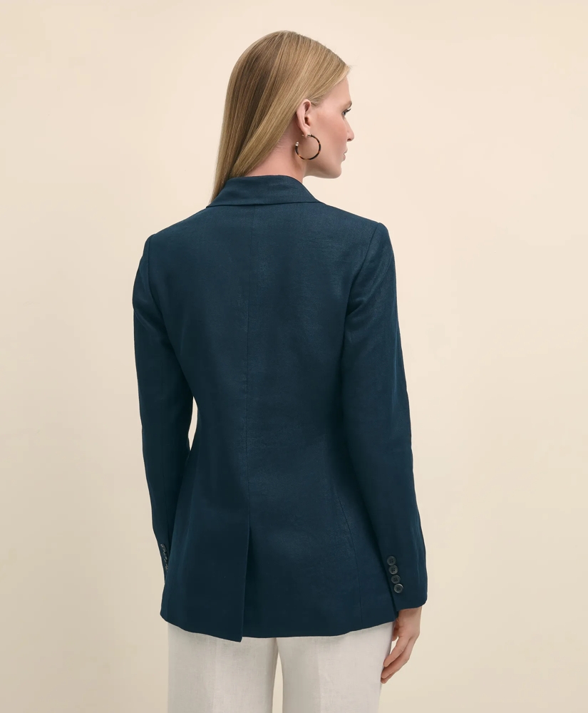 Linen Double-Breasted Peak Lapel Jacket, image 4