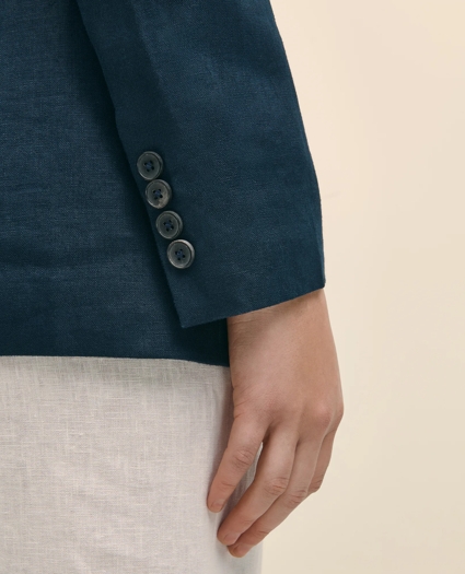 Linen Double-Breasted Peak Lapel Jacket, image 5