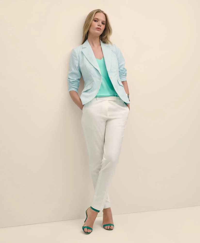 Cotton Blend Seersucker Jacket, image 2