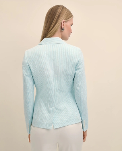 Cotton Blend Seersucker Jacket, image 3