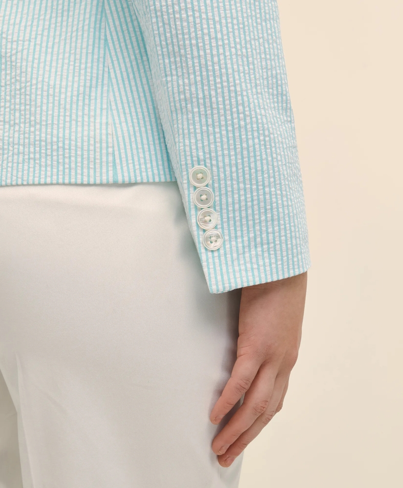Cotton Blend Seersucker Jacket, image 5