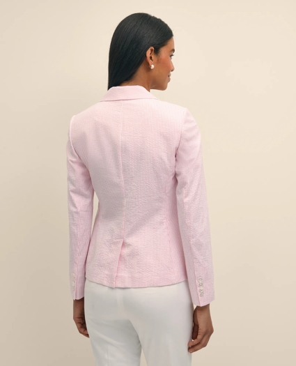 Cotton Blend Seersucker Jacket, image 5