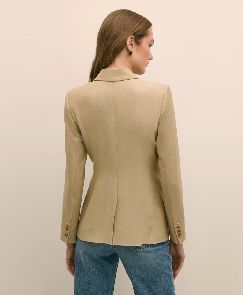 Wool-Blend Peak Lapel Double-Breasted Jacket, image 4