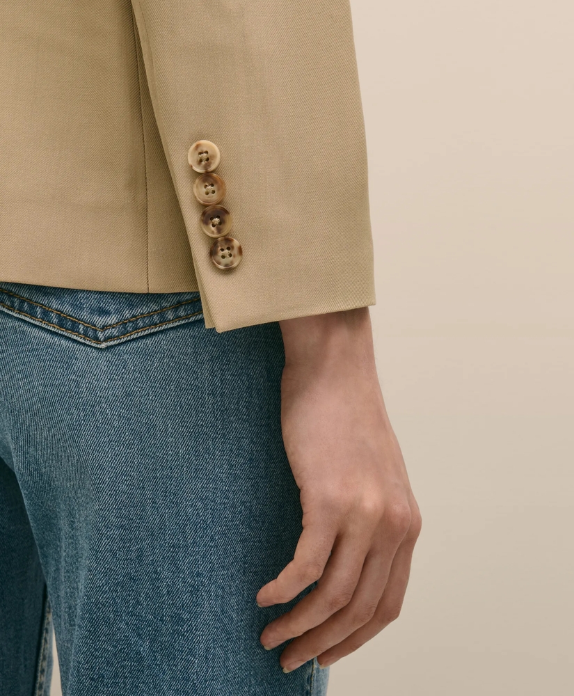 Wool-Blend Peak Lapel Double-Breasted Jacket, image 5
