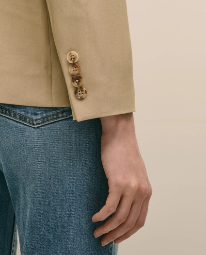 Wool-Blend Peak Lapel Double-Breasted Jacket, image 5