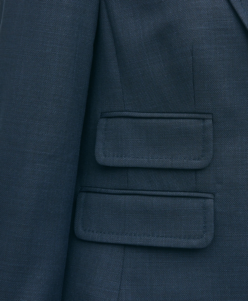Wool-Blend Shrunken Fit Hopsack Jacket, image 3