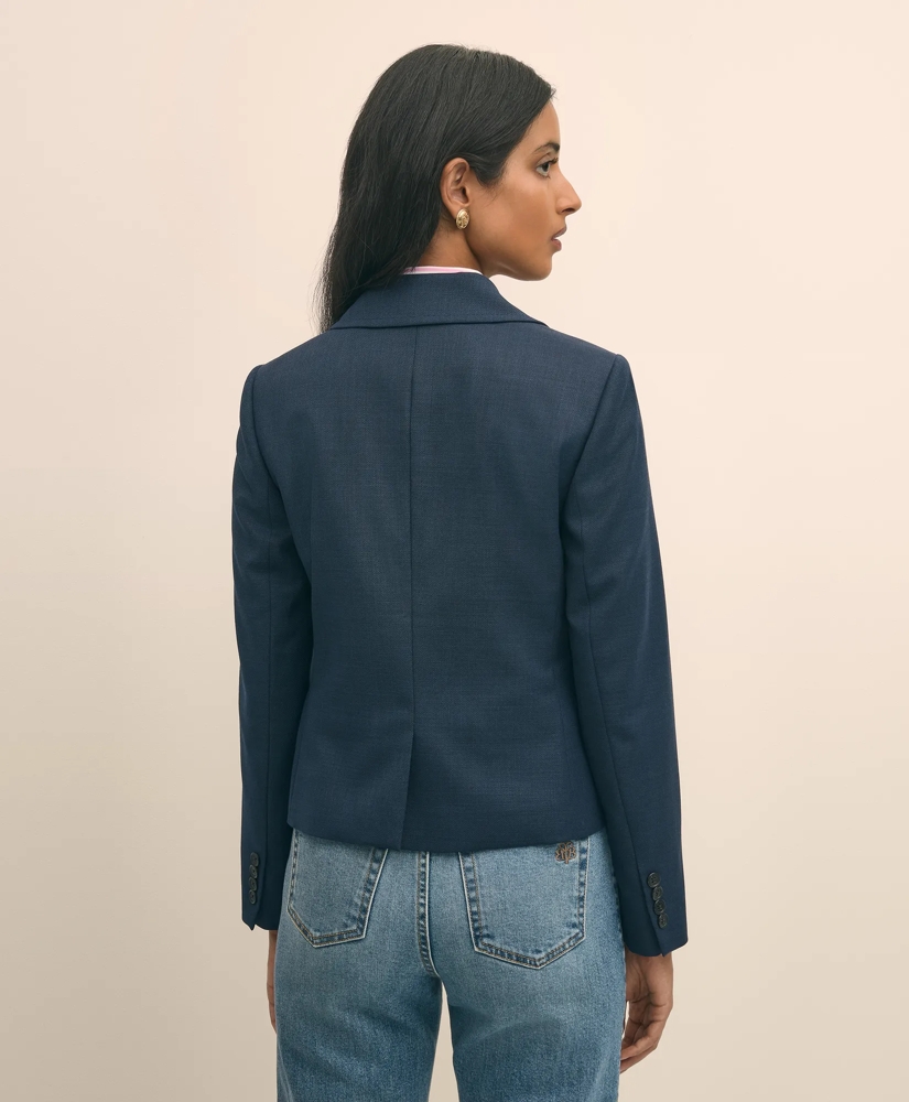 Wool-Blend Shrunken Fit Hopsack Jacket, image 4
