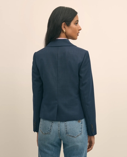 Wool-Blend Shrunken Fit Hopsack Jacket, image 4