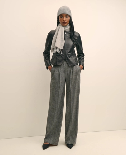 Leather Croc-Embossed Jacket, image 2