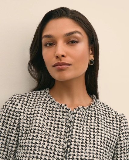 Boucle Zip-Front Jacket, image 2