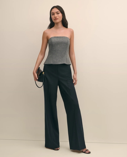 Wool-Blend Herringbone Bustier, image 1