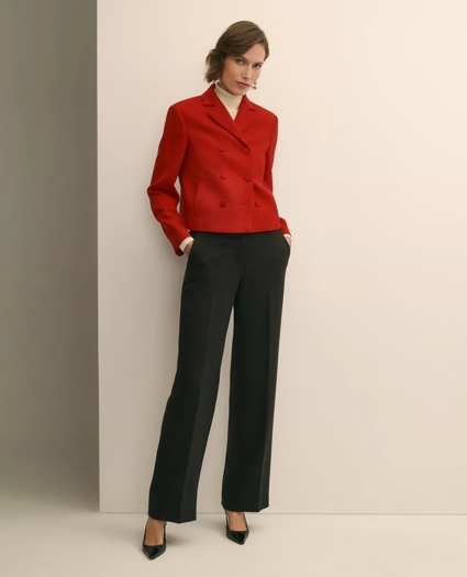 Wool Blend Cropped Double-Breasted Jacket, image 1