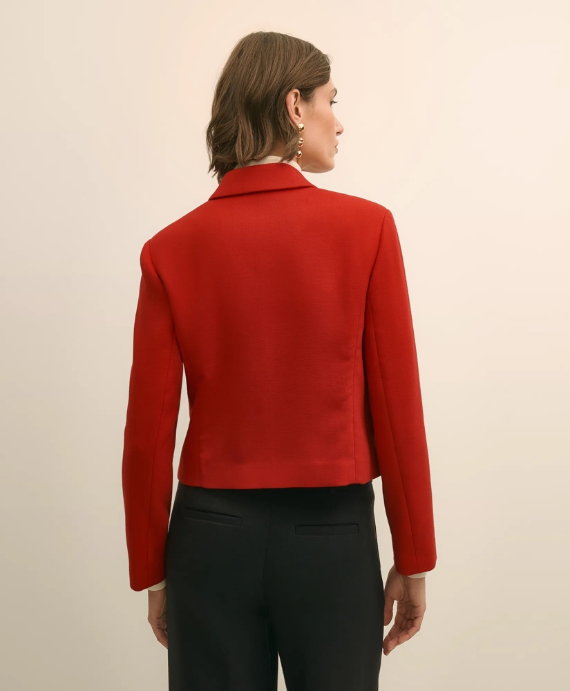 Wool Blend Cropped Double-Breasted Jacket, image 4