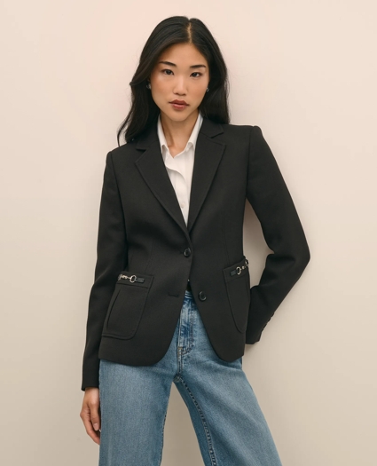 Wool-Blend Horsebit Detail  Jacket, image 1