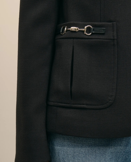 Wool-Blend Horsebit Detail  Jacket, image 3