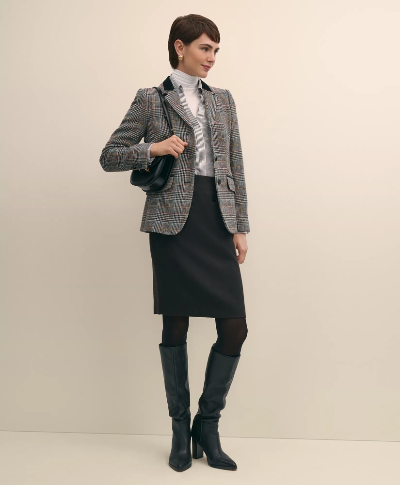 Plaid Shetland Wool Riding Jacket, image 2