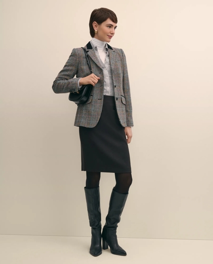 Plaid Shetland Wool Riding Jacket, image 2