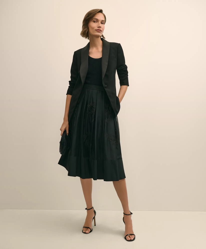 Crepe Shawl-Collar Dinner Jacket, image 2