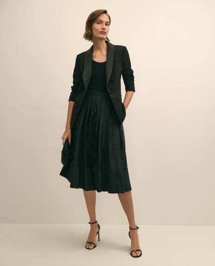 Crepe Shawl-Collar Dinner Jacket, image 2