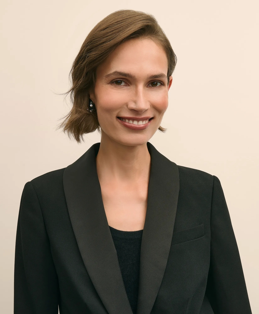 Crepe Shawl-Collar Dinner Jacket, image 3