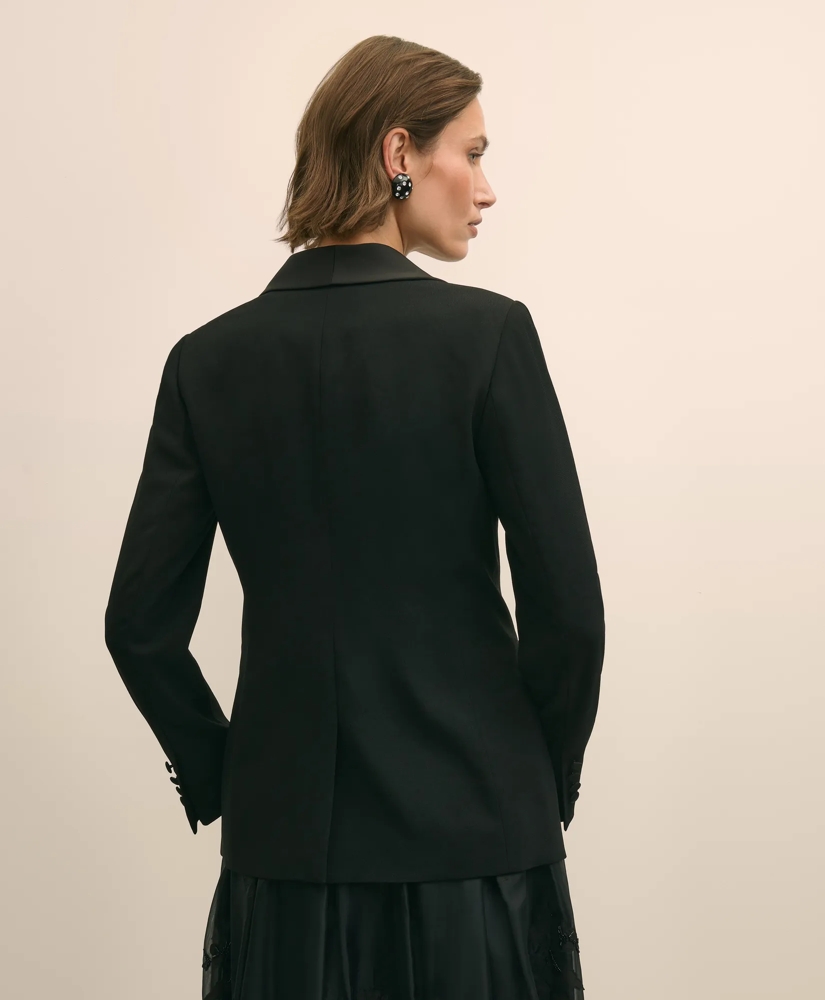 Crepe Shawl-Collar Dinner Jacket, image 4