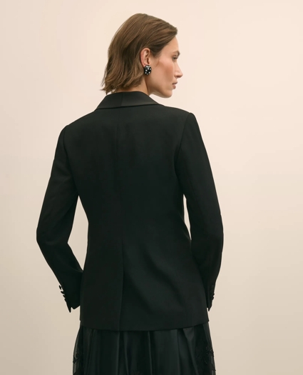 Crepe Shawl-Collar Dinner Jacket, image 4