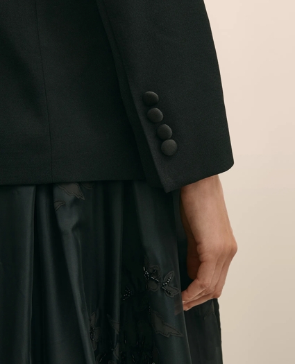 Crepe Shawl-Collar Dinner Jacket, image 5