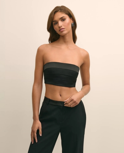 Pleated Cummerbund Bustier Top, image 2